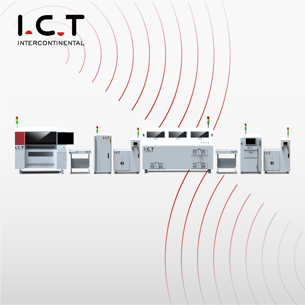I.C.T | Rentable SMD PCB línea de producción de ensamblaje con alta velocidad