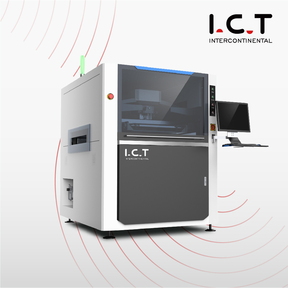 Máquina de serigrafía PCB de plantilla de pasta de soldadura para impresora SMT completamente automática ICT-5134